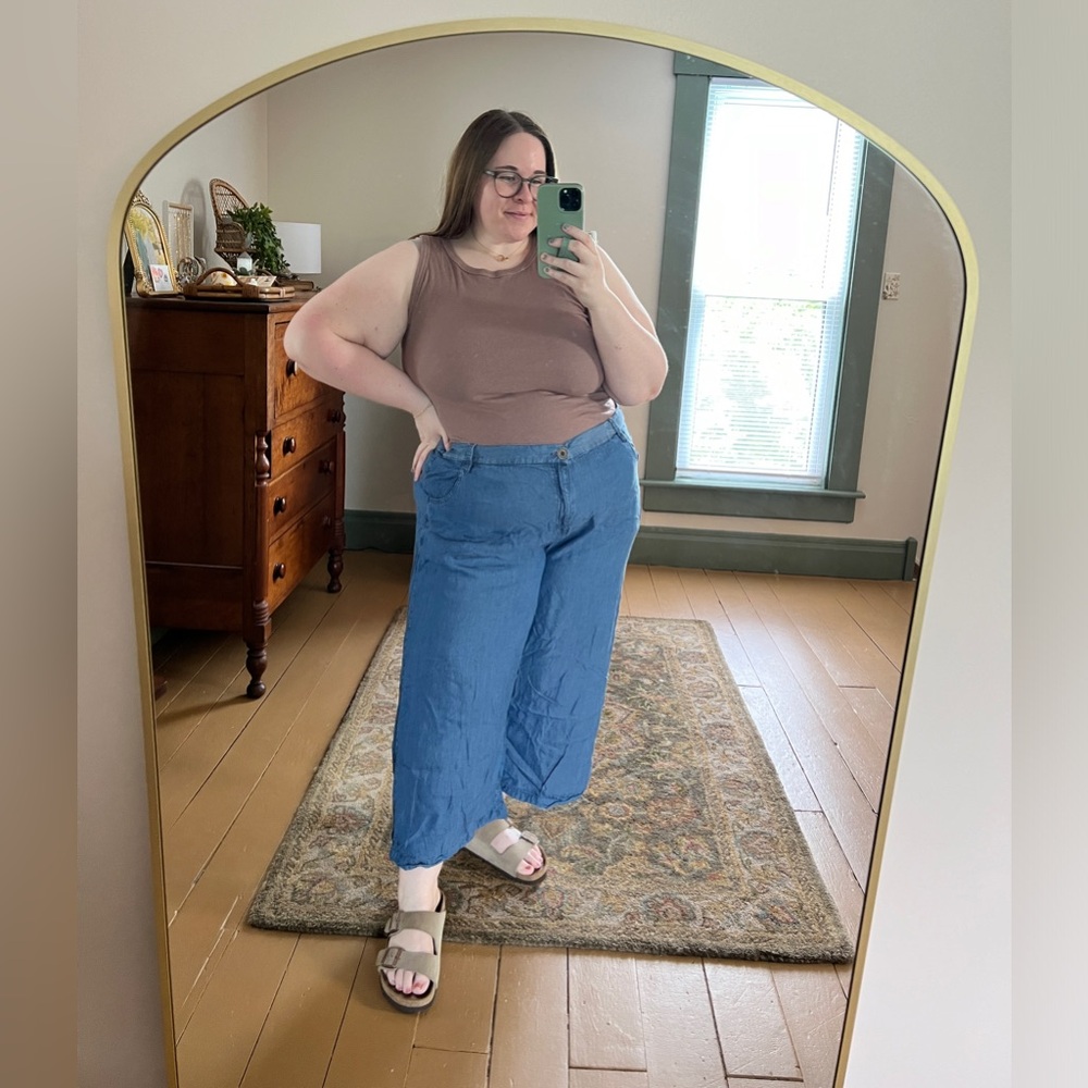 Lane Bryant Chambray Culottes Size 24